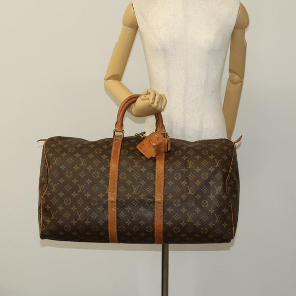 LOUIS VUITTON Monogram Keepall 55 Boston Bag M41424 LV Auth 124962