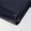 Salvatore Ferragamo Gancini Shoulder Bag Leather Blue Gold Auth 124976-15