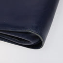 Salvatore Ferragamo Gancini Shoulder Bag Leather Blue Gold Auth 124976-16