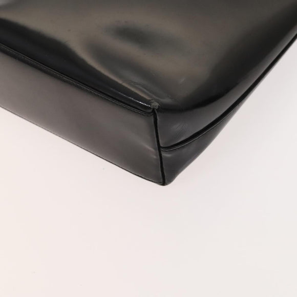 GUCCI Hand Bag Patent leather Black Gold 000 2058 0558 0 Auth 124983