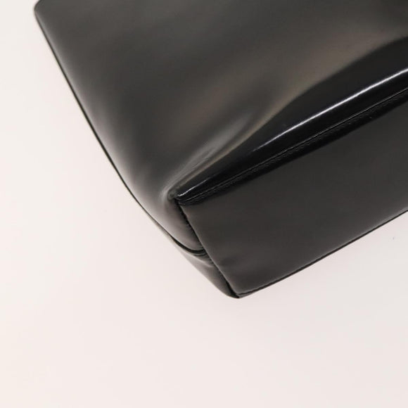 GUCCI Hand Bag Patent leather Black Gold 000 2058 0558 0 Auth 124983