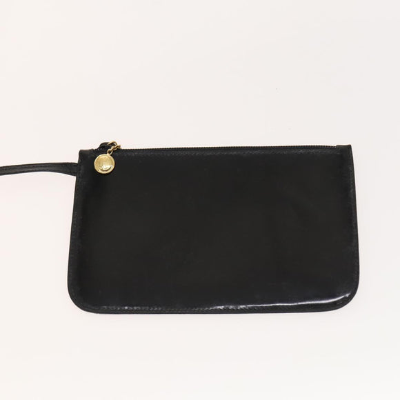 GUCCI Hand Bag Patent leather Black Gold 000 2058 0558 0 Auth 124983