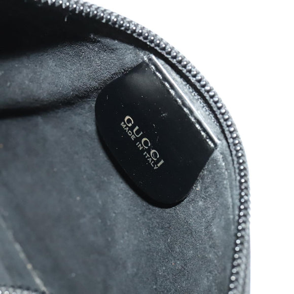 GUCCI Hand Bag Patent leather Black Gold 000 2058 0558 0 Auth 124983