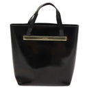 GUCCI Hand Bag Patent leather Black Gold 000 2058 0558 0 Auth 124983-13