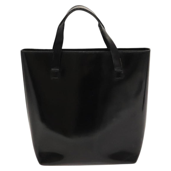 GUCCI Hand Bag Patent leather Black Gold 000 2058 0558 0 Auth 124983