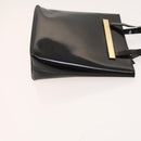 GUCCI Hand Bag Patent leather Black Gold 000 2058 0558 0 Auth 124983-3