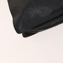 GUCCI Shoulder Bag Leather Black Gold Auth 124984-11