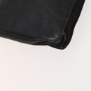 GUCCI Shoulder Bag Leather Black Gold Auth 124984-12