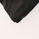 GUCCI Shoulder Bag Leather Black Gold Auth 124984-13