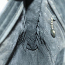 GUCCI Shoulder Bag Leather Black Gold Auth 124984-17