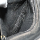 GUCCI Shoulder Bag Leather Black Gold Auth 124984-19