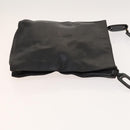 GUCCI Shoulder Bag Leather Black Gold Auth 124984-4