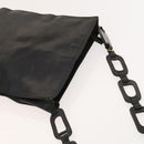 GUCCI Shoulder Bag Leather Black Gold Auth 124984-6