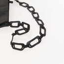 GUCCI Shoulder Bag Leather Black Gold Auth 124984-7