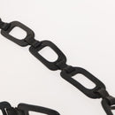 GUCCI Shoulder Bag Leather Black Gold Auth 124984-8