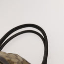 GUCCI GG Crystal Hand Bag Coated Canvas Brown Gold 223962 Auth 124985-8