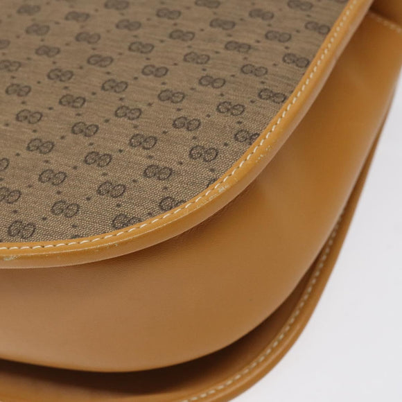 GUCCI Micro GG Supreme Shoulder Bag PVC Beige Gold 004 112 0363 Auth 124986