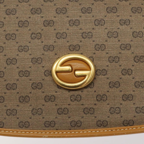 GUCCI Micro GG Supreme Shoulder Bag PVC Beige Gold 004 112 0363 Auth 124986