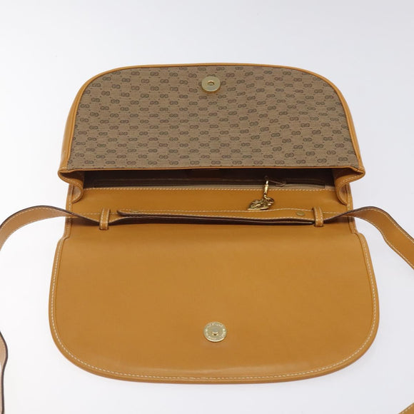 GUCCI Micro GG Supreme Shoulder Bag PVC Beige Gold 004 112 0363 Auth 124986