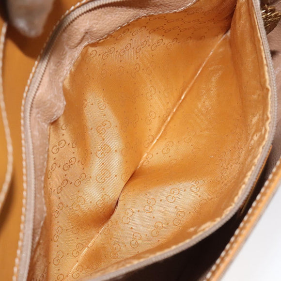 GUCCI Micro GG Supreme Shoulder Bag PVC Beige Gold 004 112 0363 Auth 124986