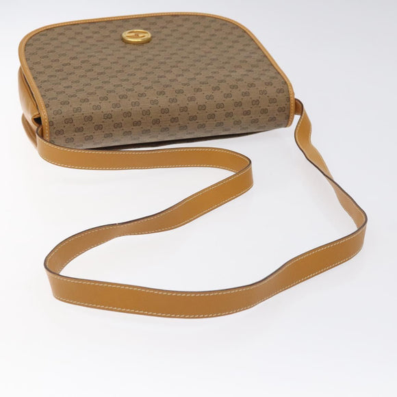 GUCCI Micro GG Supreme Shoulder Bag PVC Beige Gold 004 112 0363 Auth 124986