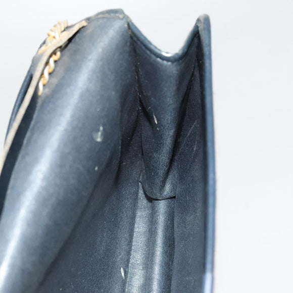 Christian Dior Trotter Canvas Chain Shoulder Bag Brown Gold Auth 124988