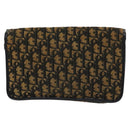 Christian Dior Trotter Canvas Chain Shoulder Bag Brown Gold Auth 124988-2