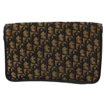 Christian Dior Trotter Canvas Chain Shoulder Bag Brown Gold Auth 124988 - 0
