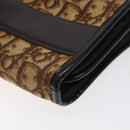 Christian Dior Trotter Canvas Shoulder Bag Brown Gold Auth 124989-14