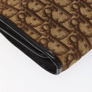 Christian Dior Trotter Canvas Shoulder Bag Brown Gold Auth 124989-17