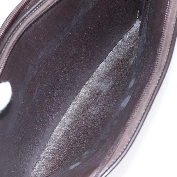 Christian Dior Trotter Canvas Shoulder Bag Brown Gold Auth 124989