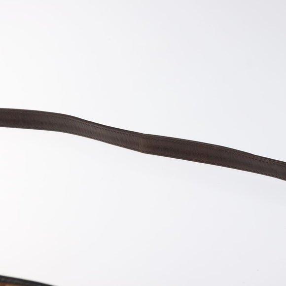 Christian Dior Trotter Canvas Shoulder Bag Brown Gold Auth 124989