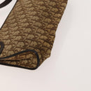 Christian Dior Trotter Canvas Shoulder Bag Brown Gold Auth 124990-11