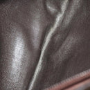 Christian Dior Trotter Canvas Shoulder Bag Brown Gold Auth 124990-12