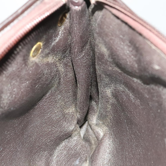 Christian Dior Trotter Canvas Shoulder Bag Brown Gold Auth 124990