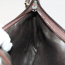 Christian Dior Trotter Canvas Shoulder Bag Brown Gold Auth 124990-19