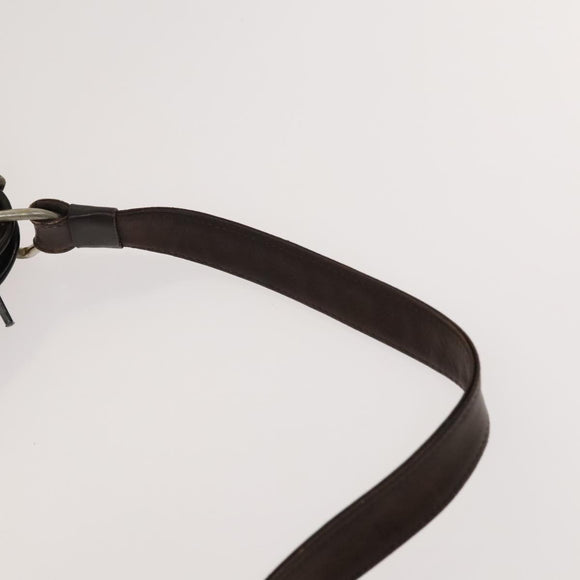 Christian Dior Trotter Canvas Shoulder Bag Brown Gold Auth 124990