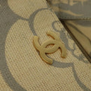 CHANEL Chain Tote Bag Straw Beige CC Auth 125000-17