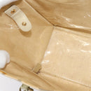 CHANEL Chain Tote Bag Straw Beige CC Auth 125000-19