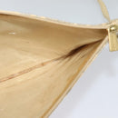 CHANEL Chain Tote Bag Straw Beige CC Auth 125000-23