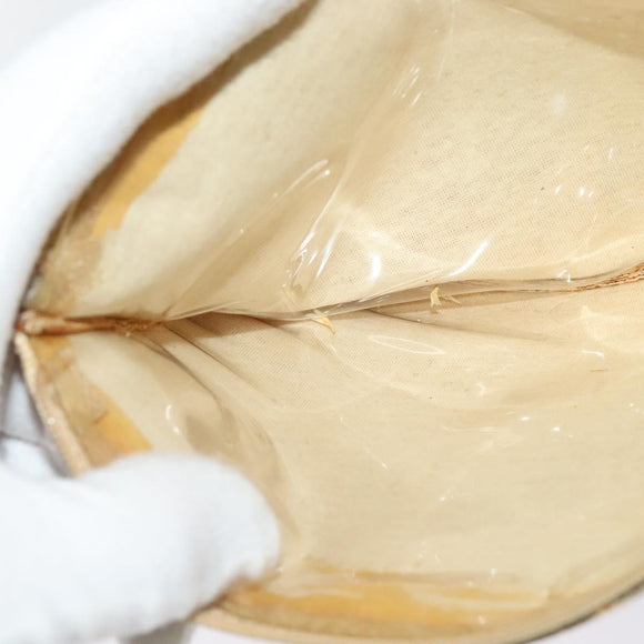 CHANEL Chain Tote Bag Straw Beige CC Auth 125000