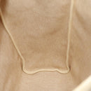 HERMES Herbag Cabas MM Hand Bag Canvas Leather Beige Brown Silver Auth 125002-24