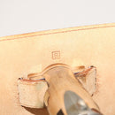 HERMES Herbag Cabas MM Hand Bag Canvas Leather Beige Brown Silver Auth 125002-12