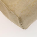 HERMES Herbag Cabas MM Hand Bag Canvas Leather Beige Brown Silver Auth 125002-34