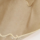 HERMES Herbag Cabas MM Hand Bag Canvas Leather Beige Brown Silver Auth 125002-35