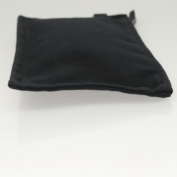 HERMES Pouch 2Set Black Silver Auth 125004