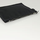 HERMES Pouch 2Set Black Silver Auth 125004-14
