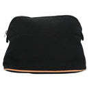 HERMES Pouch 2Set Black Silver Auth 125004-2