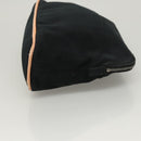 HERMES Pouch 2Set Black Silver Auth 125004-4