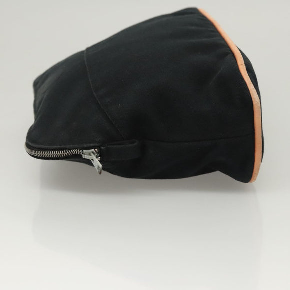 HERMES Pouch 2Set Black Silver Auth 125004